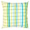 Blue, Green &#x26; Yellow Plaid Outdoor Throw Pillow by Ashland&#xAE;